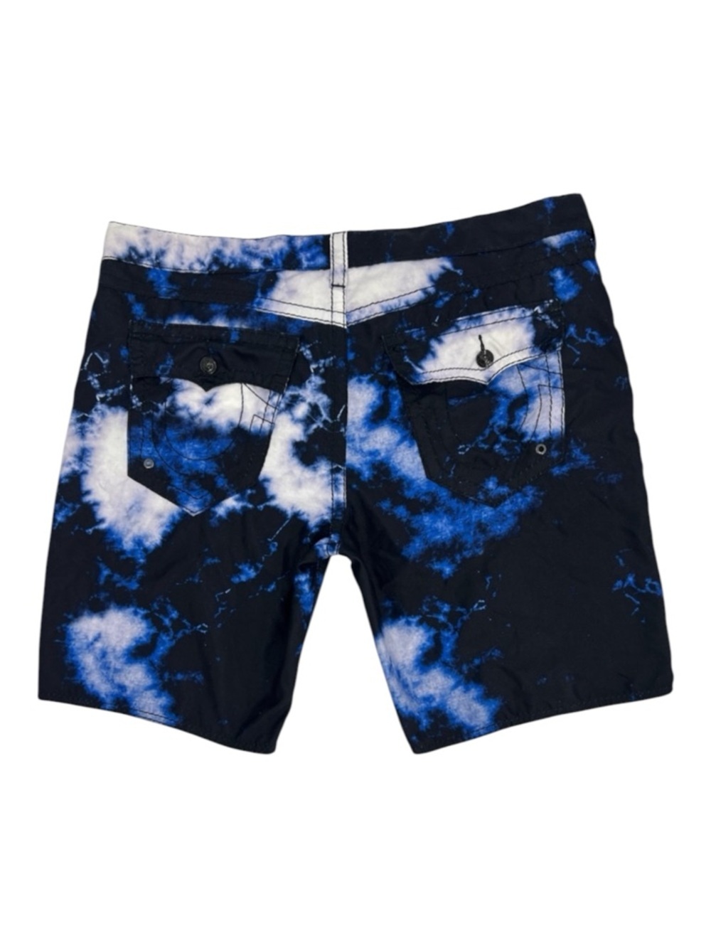 True Religion Swimwear Mens Size 42 Camo Blue Black Board Shorts